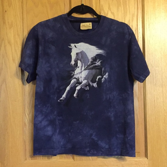 Majestic white horse tie dye tee - Picture 2 of 5
